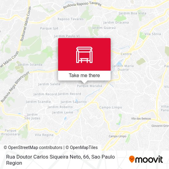Rua Doutor Carlos Siqueira Neto, 66 map
