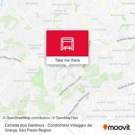 Estrada dos Galdinos - Condomíno Villaggio da Granja map