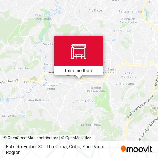 Estr. do Embu, 30 - Rio Cotia, Cotia map