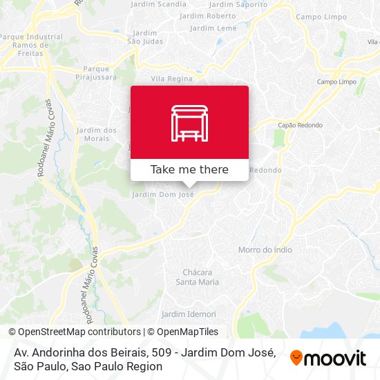 Av. Andorinha dos Beirais, 509 - Jardim Dom José, São Paulo map