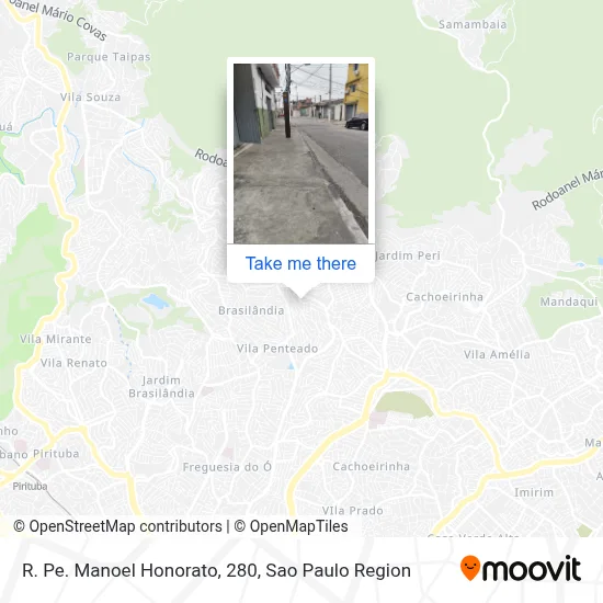 R. Pe. Manoel Honorato, 280 map