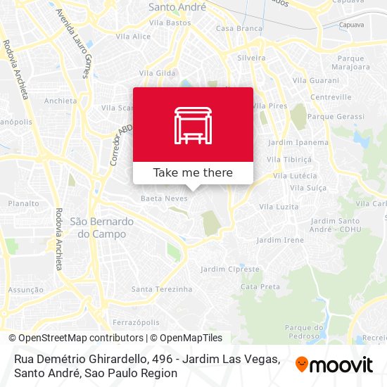 Rua Demétrio Ghirardello, 496 - Jardim Las Vegas, Santo André map