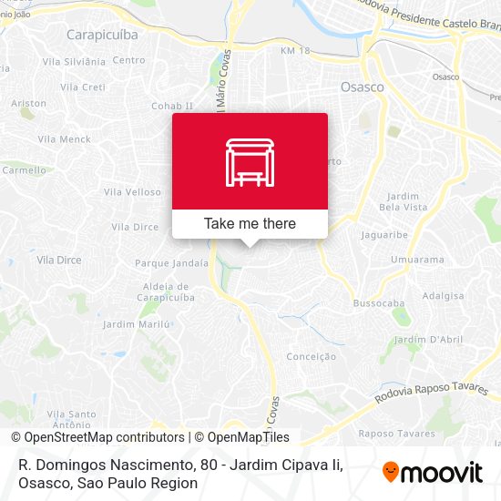 R. Domingos Nascimento, 80 - Jardim Cipava Ii, Osasco map