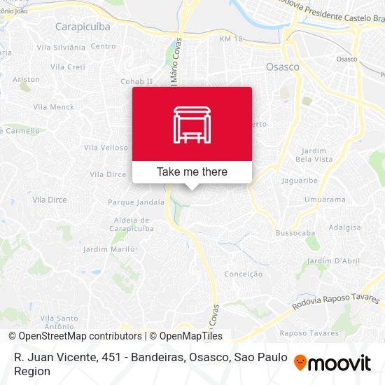 R. Juan Vicente, 451 - Bandeiras, Osasco map