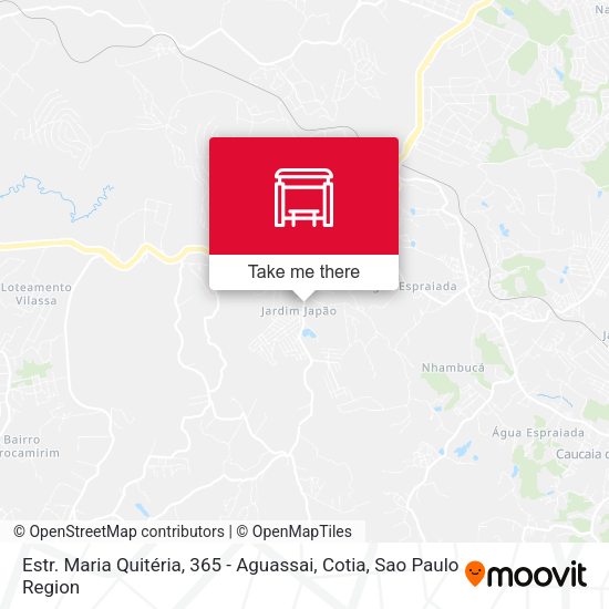 Estr. Maria Quitéria, 365 - Aguassai, Cotia map