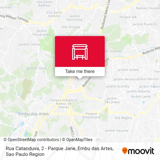 Rua Catanduva, 2 - Parque Jane, Embu das Artes map