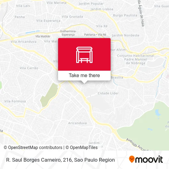 R. Saul Borges Carneiro, 216 map