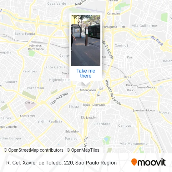 R. Cel. Xavier de Toledo, 220 map
