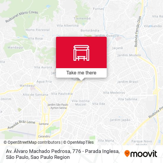 Av. Álvaro Machado Pedrosa, 776 - Parada Inglesa, São Paulo map