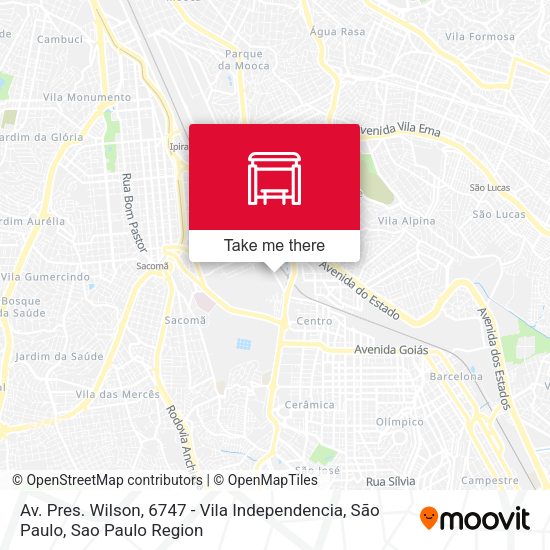 Av. Pres. Wilson, 6747 - Vila Independencia, São Paulo map