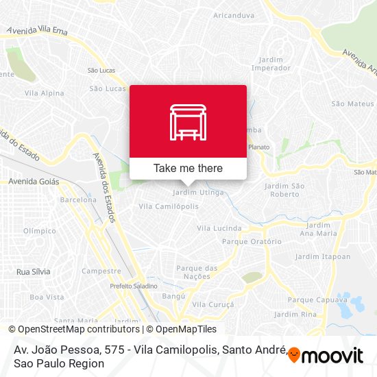 Mapa Av. João Pessoa, 575 - Vila Camilopolis, Santo André