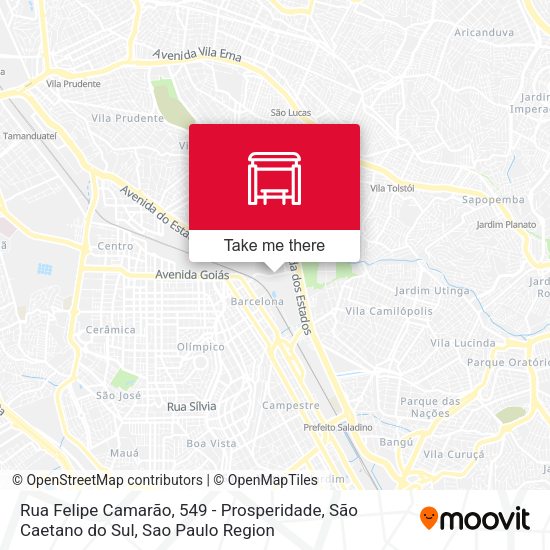 Rua Felipe Camarão, 549 - Prosperidade, São Caetano do Sul map