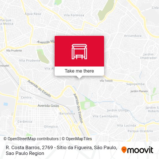R. Costa Barros, 2769 - Sítio da Figueira, São Paulo map