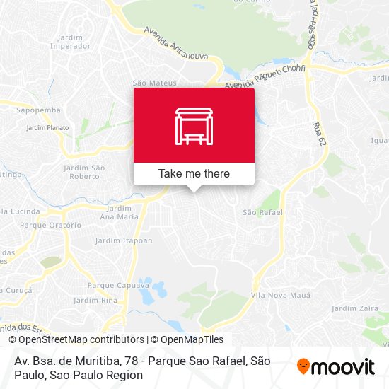 Av. Bsa. de Muritiba, 78 - Parque Sao Rafael, São Paulo map