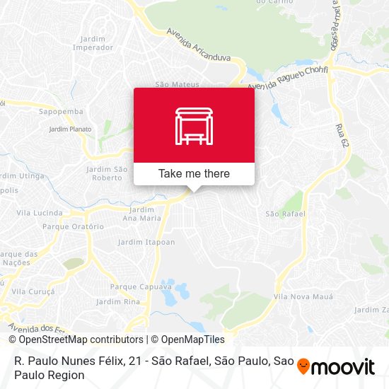 R. Paulo Nunes Félix, 21 - São Rafael, São Paulo map