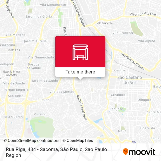 Rua Riga, 434 - Sacoma, São Paulo map