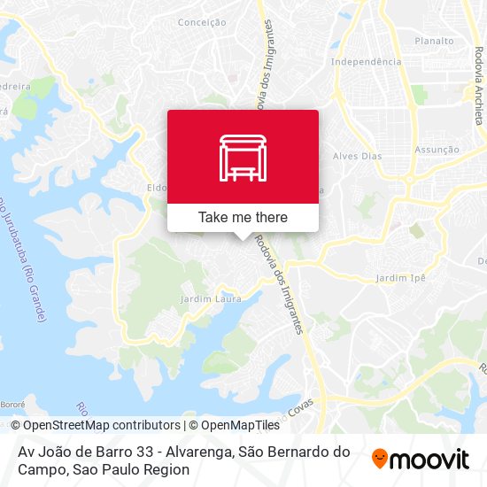 Av João de Barro 33 - Alvarenga, São Bernardo do Campo map