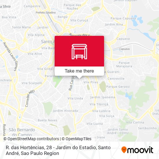 Mapa R. das Hortências, 28 - Jardim do Estadio, Santo André