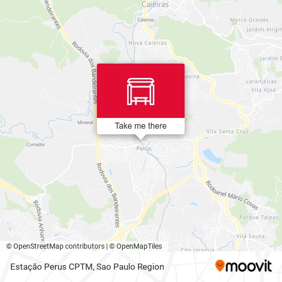 Mapa Estação Perus CPTM