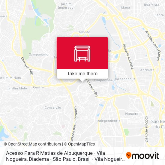 Acesso Para R Matias de Albuquerque - Vila Nogueira, Diadema - São Paulo, Brasil - Vila Nogueira, Diadema map