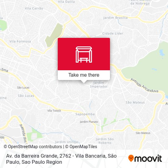 Av. da Barreira Grande, 2762 - Vila Bancaria, São Paulo map