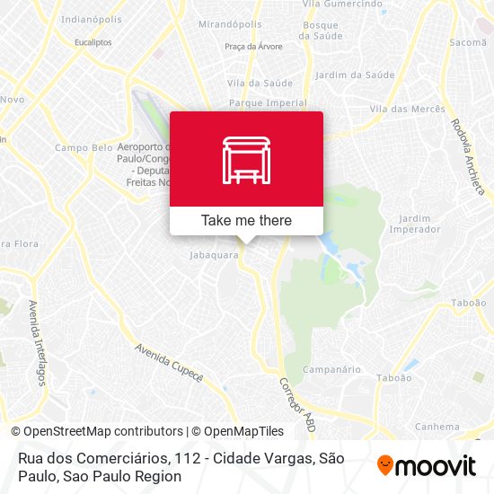 Mapa Rua dos Comerciários, 112 - Cidade Vargas, São Paulo