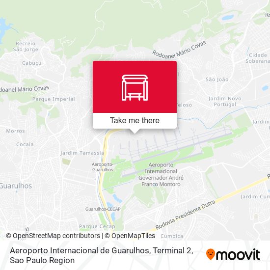 Mapa Aeroporto Internacional de Guarulhos, Terminal 2