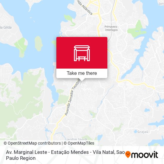 Av. Marginal Leste - Estação Mendes - Vila Natal map