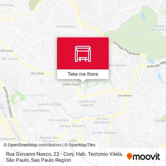 Rua Giovanni Nasco, 22 - Conj. Hab. Teotonio Vilela, São Paulo map