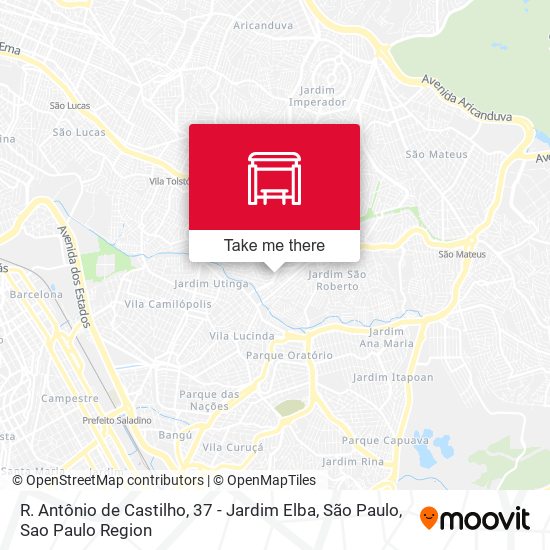 Mapa R. Antônio de Castilho, 37 - Jardim Elba, São Paulo