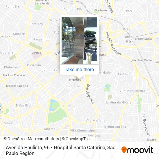 Mapa Avenida Paulista, 96 • Hospital Santa Catarina