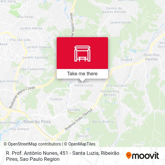R. Prof. Antônio Nunes, 451 - Santa Luzia, Ribeirão Pires map