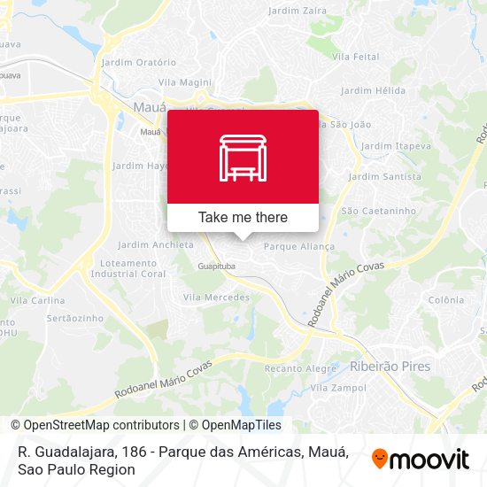 R. Guadalajara, 186 - Parque das Américas, Mauá map
