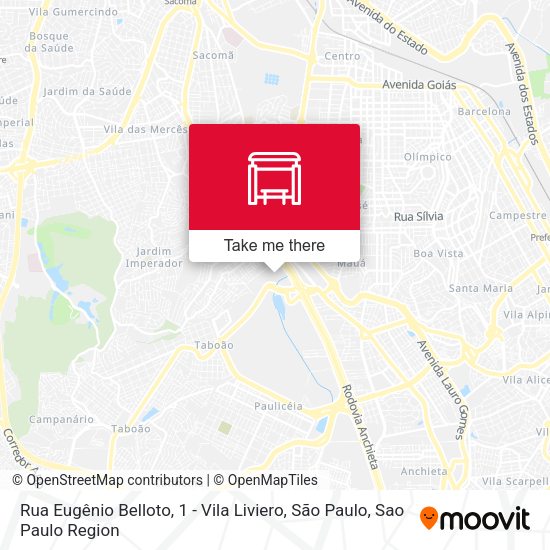 Rua Eugênio Belloto, 1 - Vila Liviero, São Paulo map
