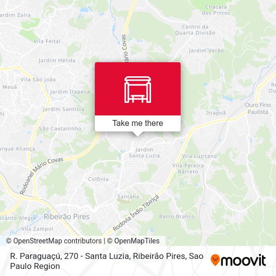 R. Paraguaçú, 270 - Santa Luzia, Ribeirão Pires map