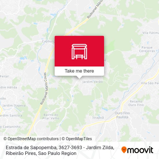 Estrada de Sapopemba, 3627-3693 - Jardim Zilda, Ribeirão Pires map