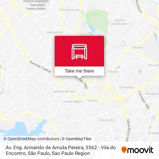 Mapa Av. Eng. Armando de Arruda Pereira, 5562 - Vila do Encontro, São Paulo