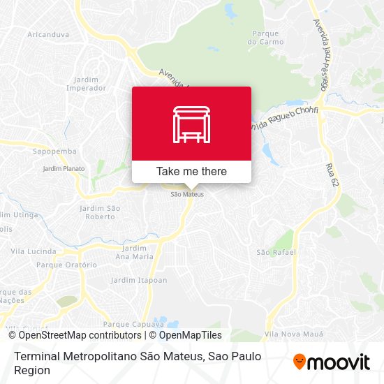 Terminal Metropolitano São Mateus map