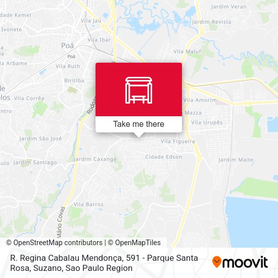 R. Regina Cabalau Mendonça, 591 - Parque Santa Rosa, Suzano map