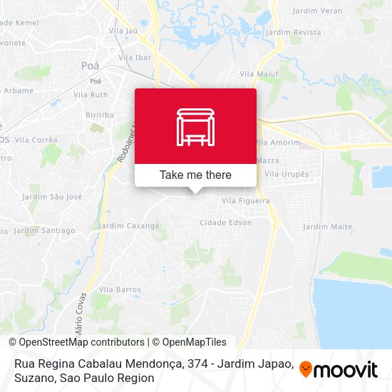 Rua Regina Cabalau Mendonça, 374 - Jardim Japao, Suzano map
