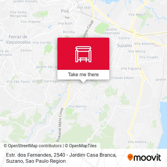 Estr. dos Fernandes, 2540 - Jardim Casa Branca, Suzano map