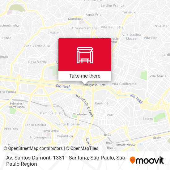 Av. Santos Dumont, 1331 - Santana, São Paulo map