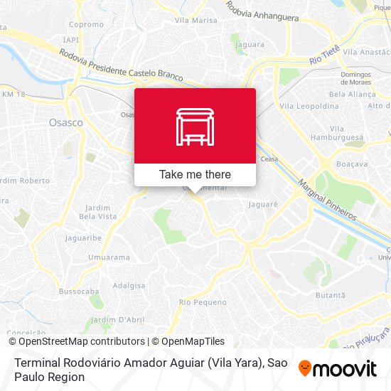 Terminal Rodoviário Amador Aguiar (Vila Yara) map