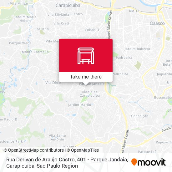 Rua Derivan de Araújo Castro, 401 - Parque Jandaia, Carapicuíba map