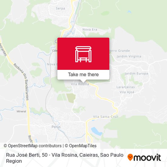 Rua José Berti, 50 - Vila Rosina, Caieiras map