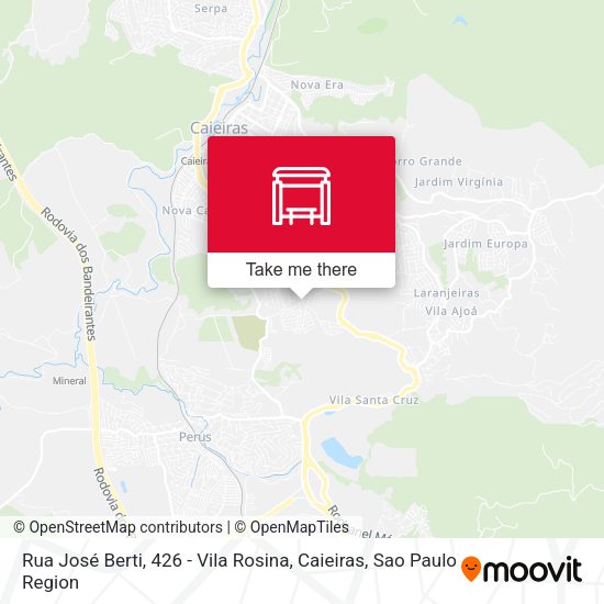 Rua José Berti, 426 - Vila Rosina, Caieiras map