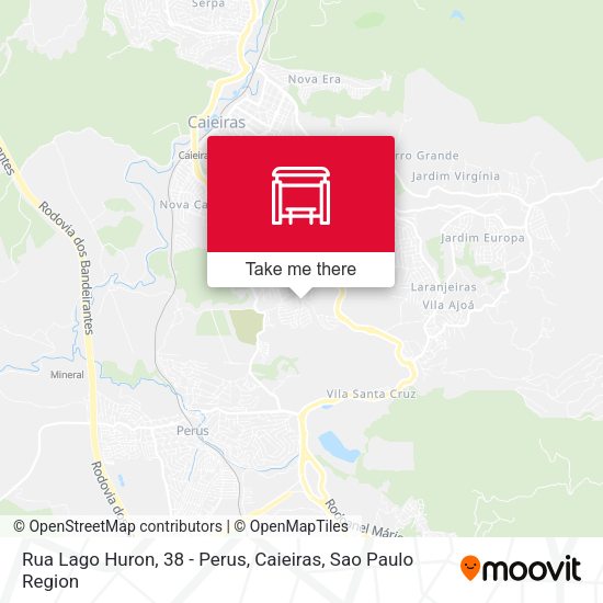 Rua Lago Huron, 38 - Perus, Caieiras map