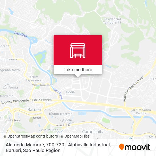 Mapa Alameda Mamoré, 700-720 - Alphaville Industrial, Barueri