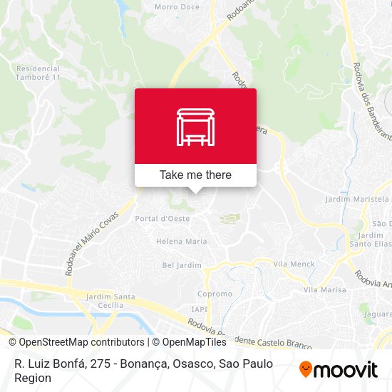 R. Luiz Bonfá, 275 - Bonança, Osasco map