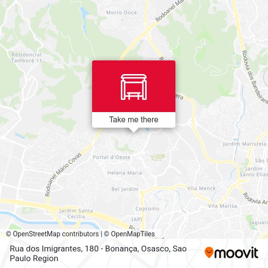 Rua dos Imigrantes, 180 - Bonança, Osasco map